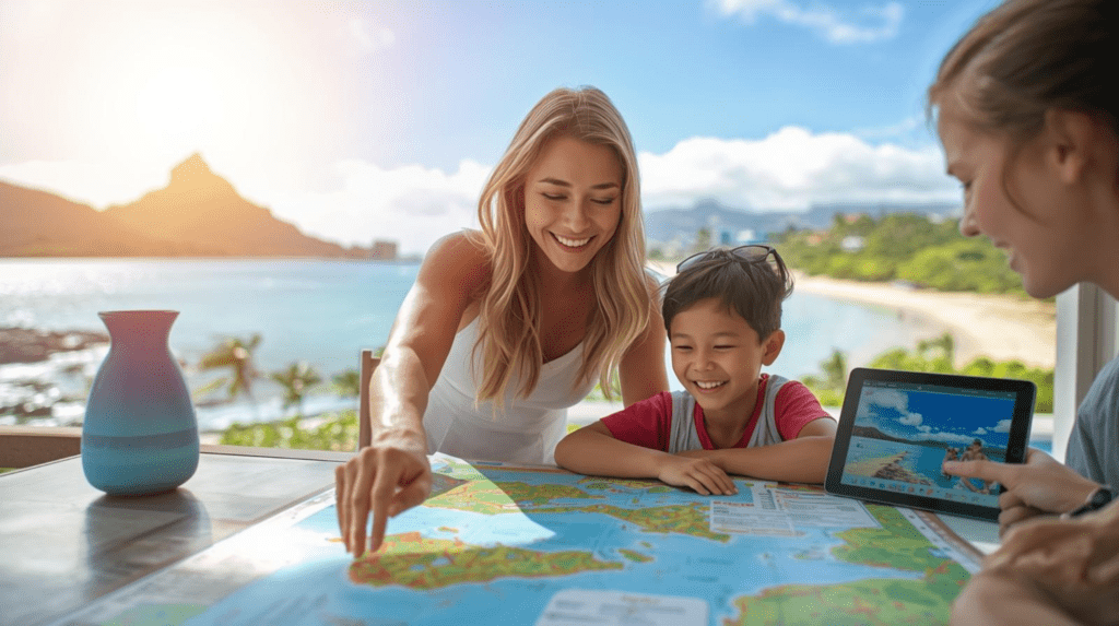 Make vacation planning a fun family activity: find your perfect destination on a map and start building your unforgettable itinerary today!