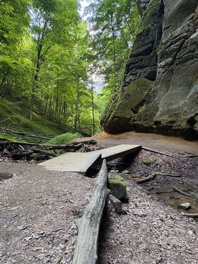mohican-state-park-trail-wooden-bridge- Mohican State Park hiking day trip