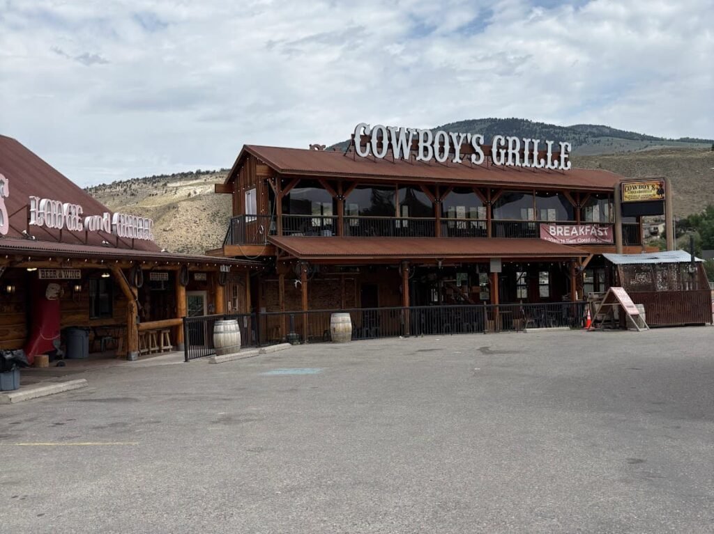 Cowboy's Grille restaurant in Gardiner Montana near Yellowstone National Park entrance.